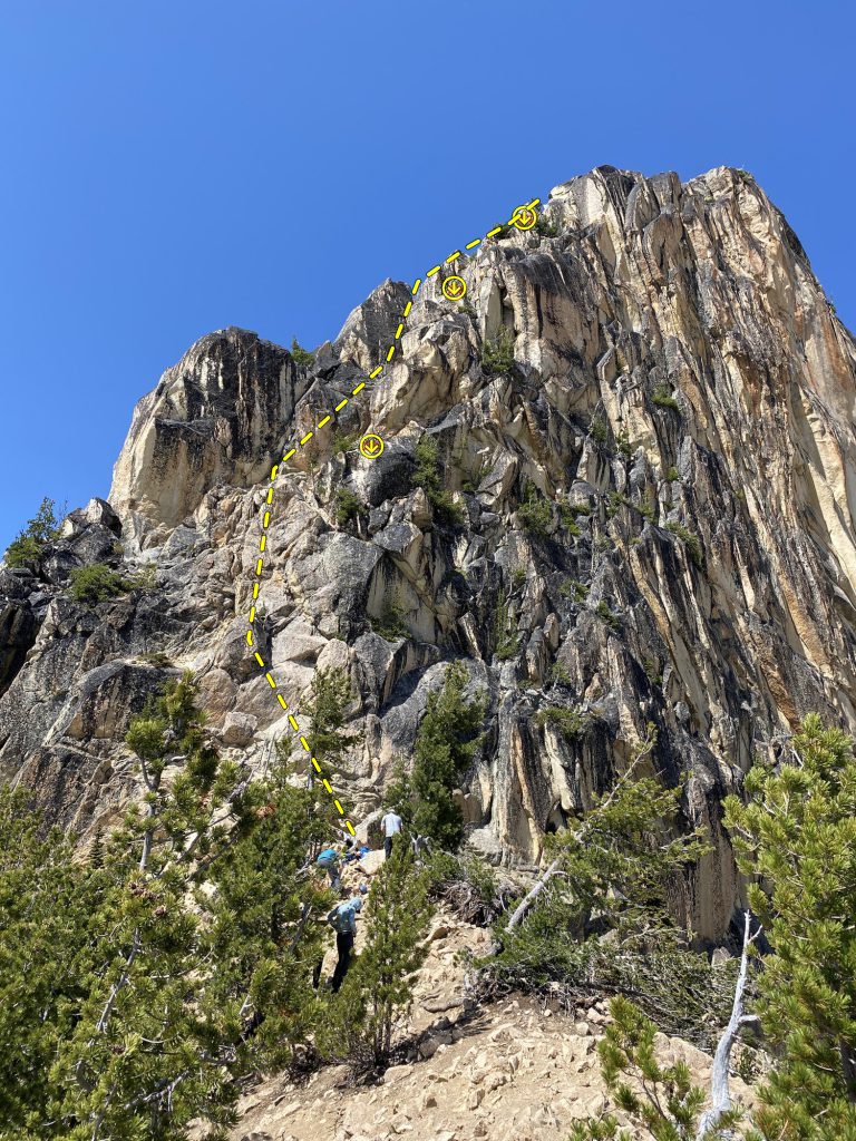 Topo of the rappels